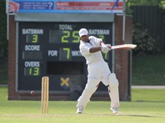 Manny Nisar's trademark cut shot