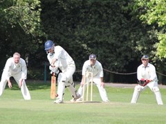 Michael Eames deals with a straight one