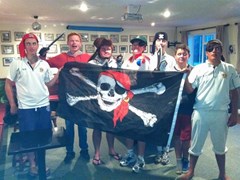 Land of the Dead?  Pirates relax in the bar after a narrow defeat by Copford 1s.  Great knocks by Ollie LJ (94) and POW Walshy (44).