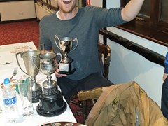 Jens relaxes after his Sunday Bowling and Sunday Performance awards triumph. 