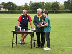 U13 Batsman; this award goes to someone who year on year has consistently topped the batting averages at his age group, and has pushed forward into open age cricket this year.  The award goes to MITCHELL McLEOD.