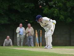 Howie out bowled