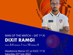 An unbelievable game with excellent bowling from Dixit to see us through and bag 12 points!!