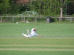 Despairing dive in the covers from Nigel Meredith