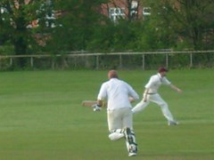 Lewis getting the run that brings up his half century