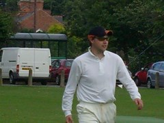 Bayliss moves to his fielding position.
