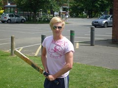 Mikey trying to look buff...just looks ginger