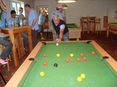 Pete contemplates his next shot