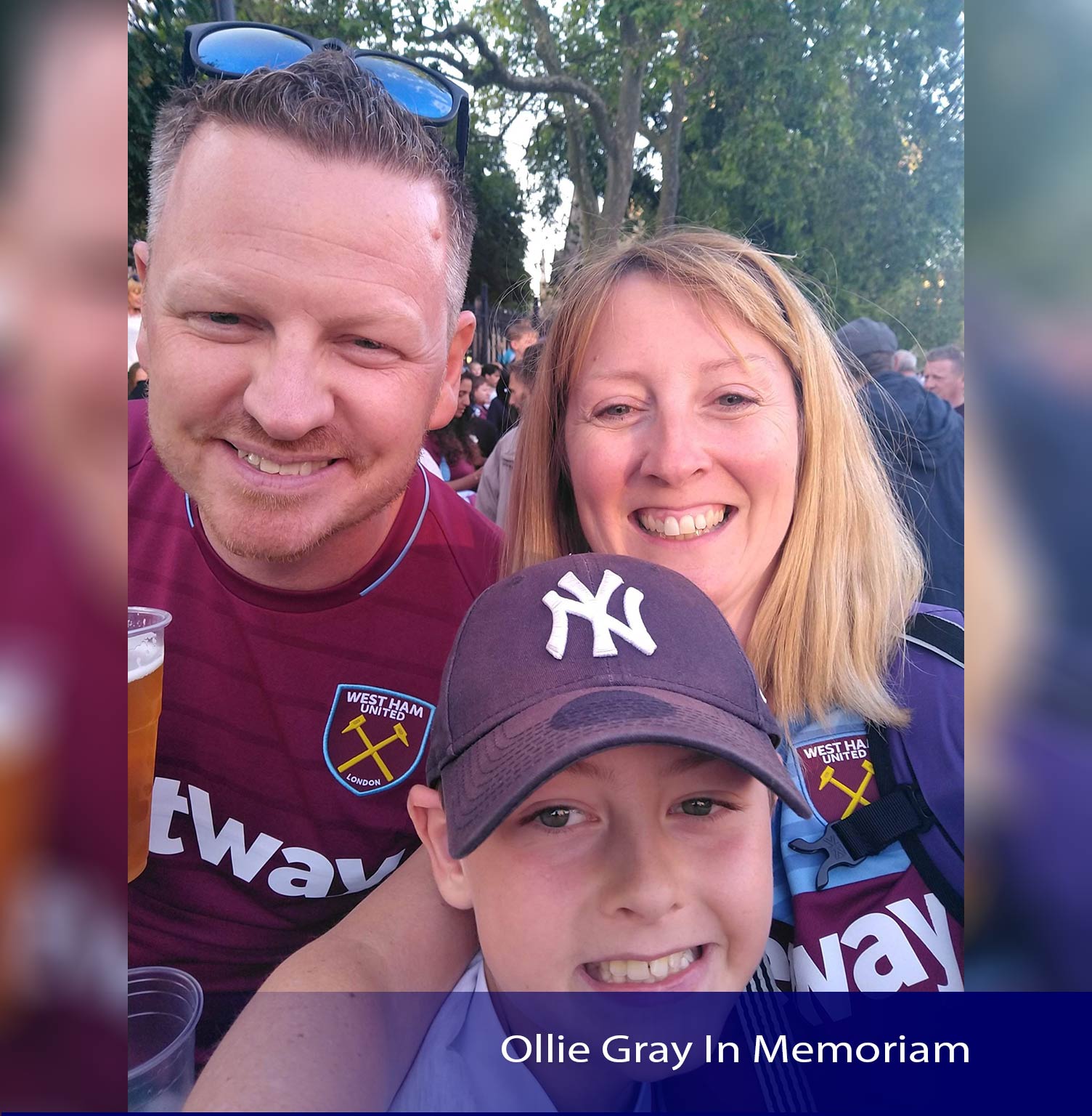 Ollie, his wife Liz and son Harry