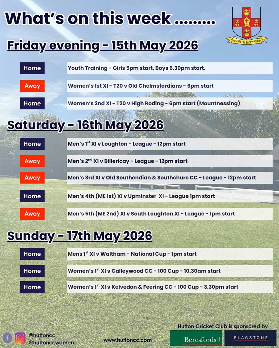 This weekend at Hutton CC