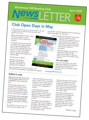 Newsletter cover