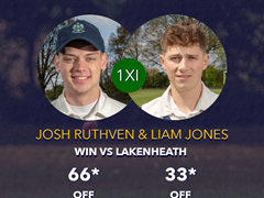 Josh Ruthven & Liam Jones with Performance of the Week for their match-winning partnership against Lakenheath (a)
