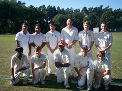 Saturday 3rd XI champions of the Berkshire League division four 2013.
Taken at Crown Wood CC
Back Row : Nufail, Khan Azad, Harry Bell, Kevin Denton, James Denton, Robert Holman. Front Row : Pahi, Robert Clarke, Kirwin Roach, Adam Mugford, James Mugford