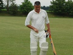 Undignified exit for the Chairman - Run Out without troubling the scorers.