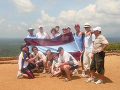 Reaching to top of the impressive 2,000 yr old, 400ft Sigiriya rock fortress.